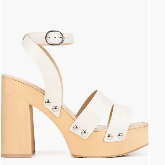 Sam Edelman Rosalind Platform Block Heel Sandal size 7, color:Modern Ivory - Picture 2 of 7